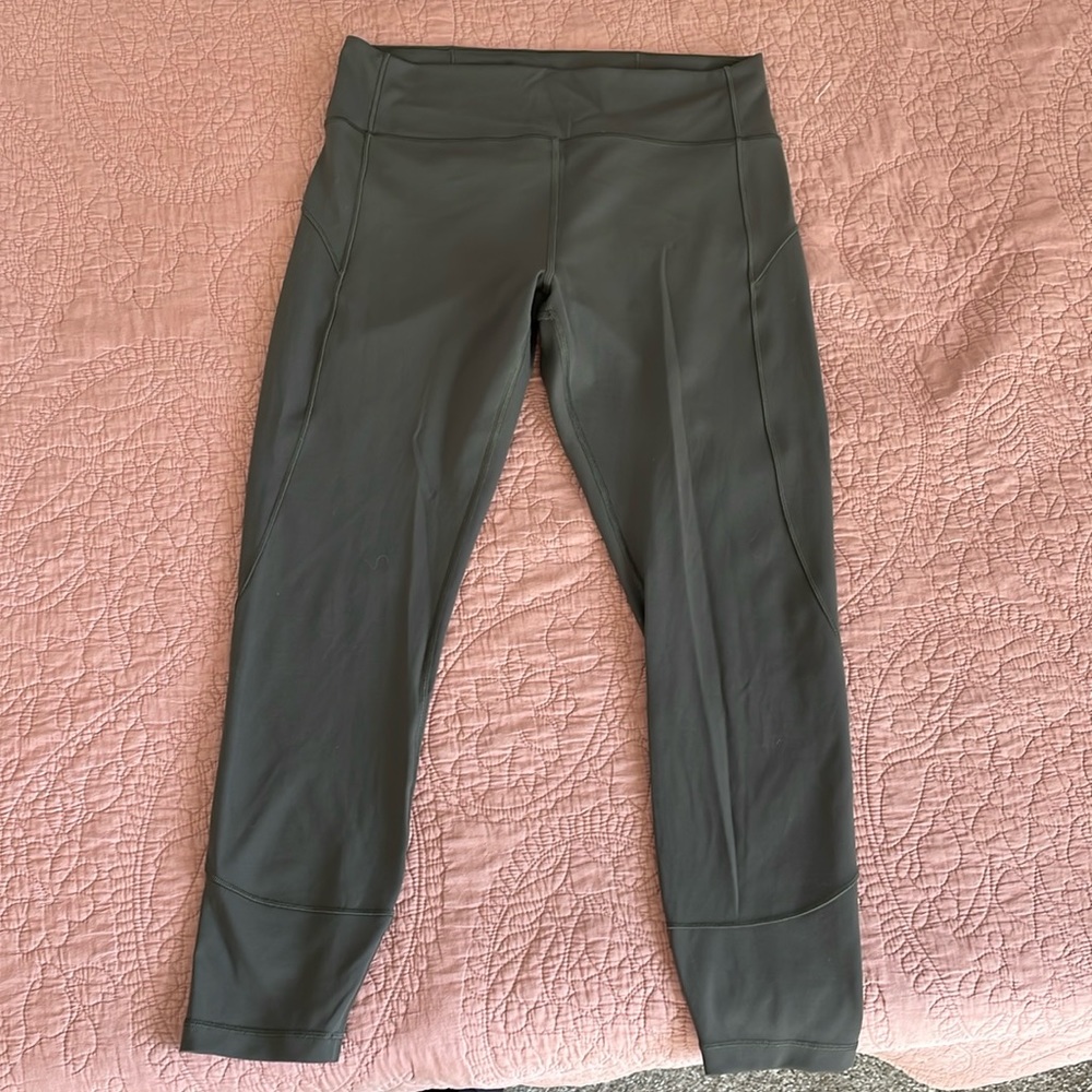 Lululemon Train Times Pant 25”, Army Green, Size 12